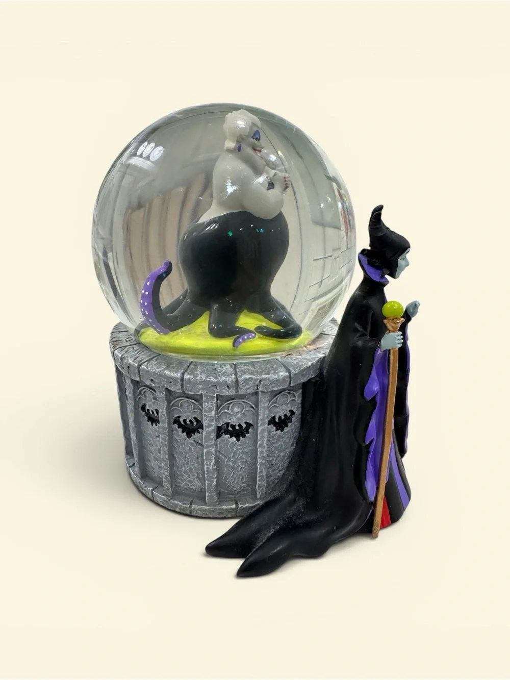 Disney Maleficent & Ursula Snow Globe Figurine - Black, Purple, Green - Picture 6 of 12